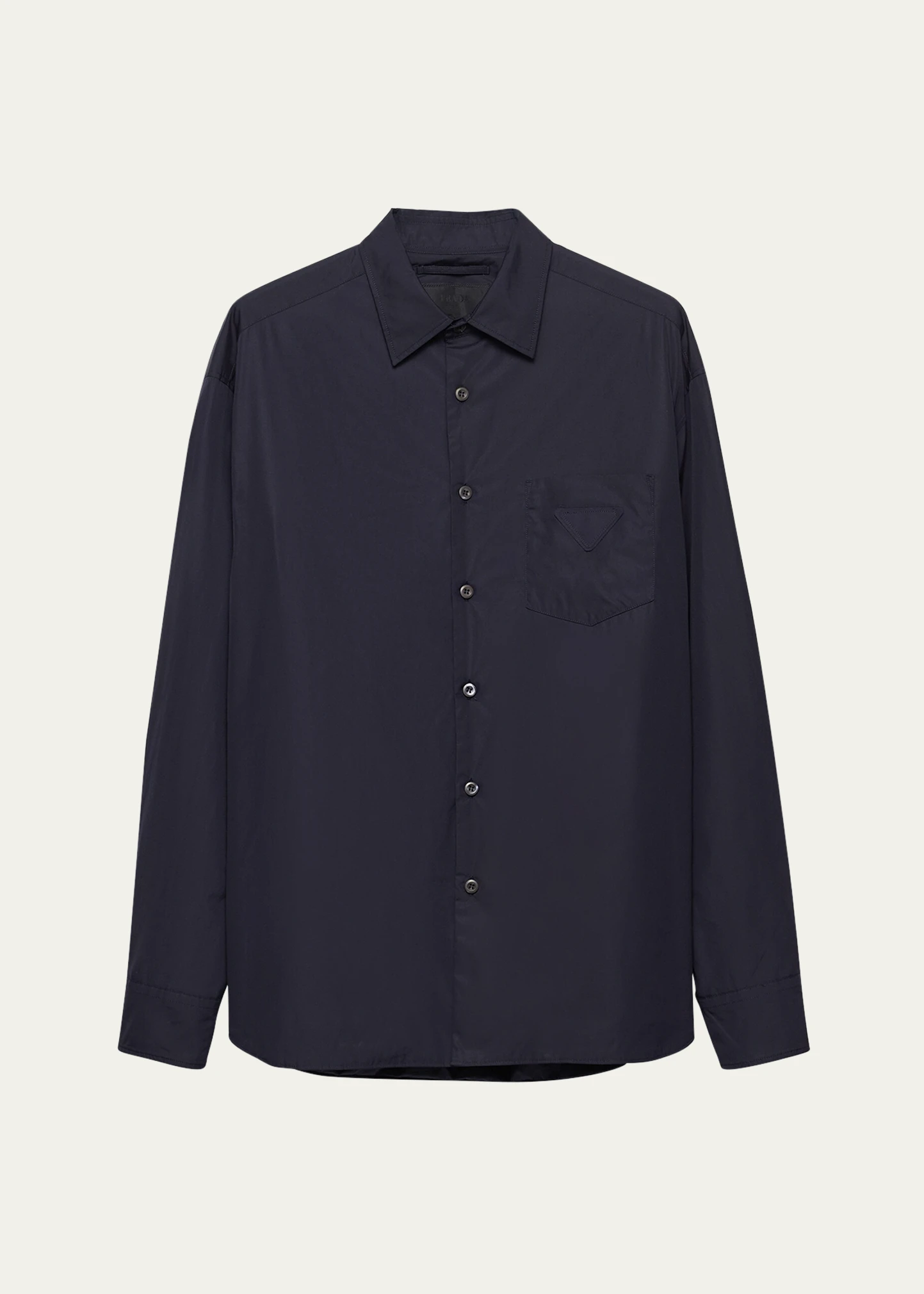 Men's Poplin Triangle-Pocket Sport Shirt