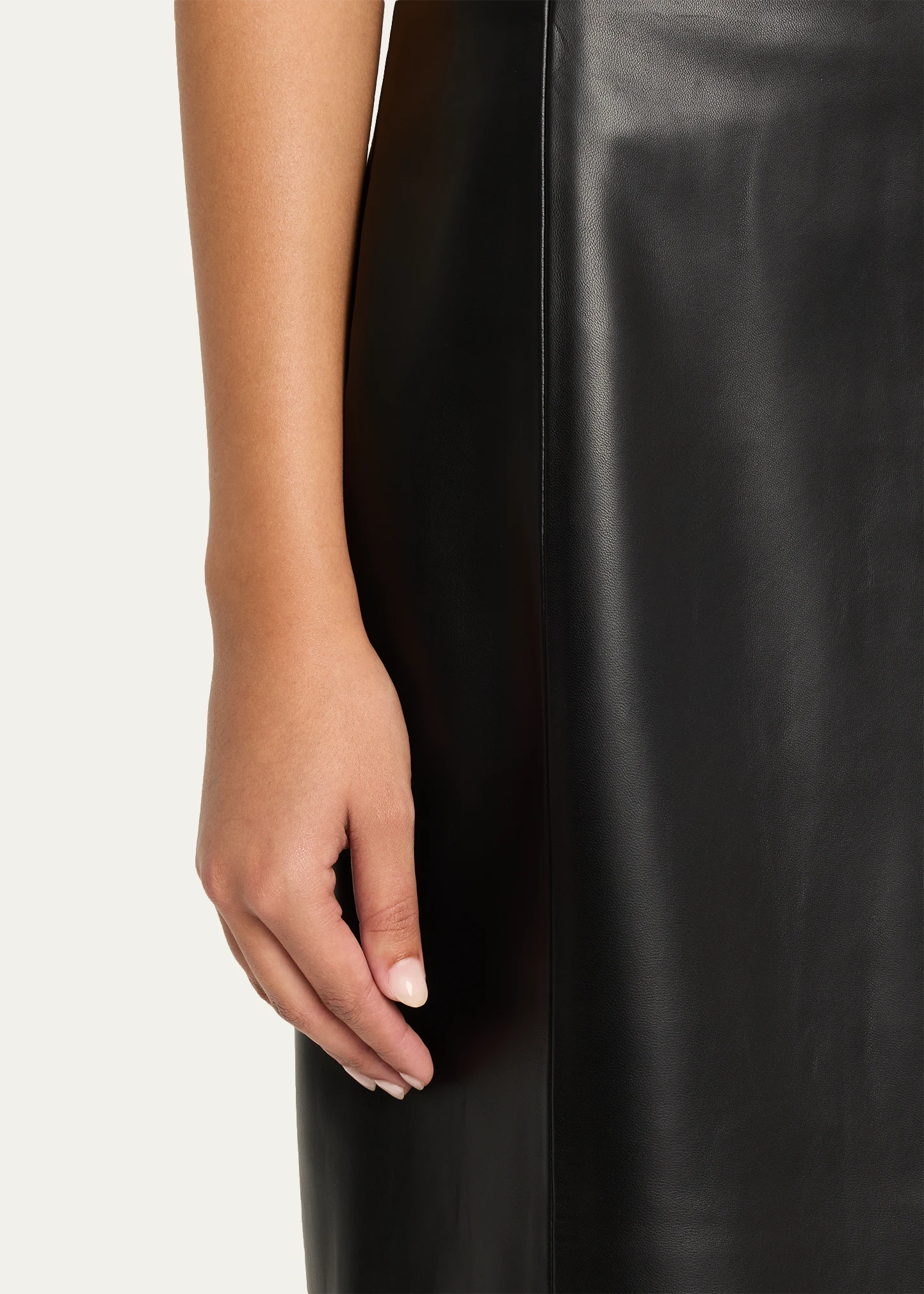 Straight Leather Skirt