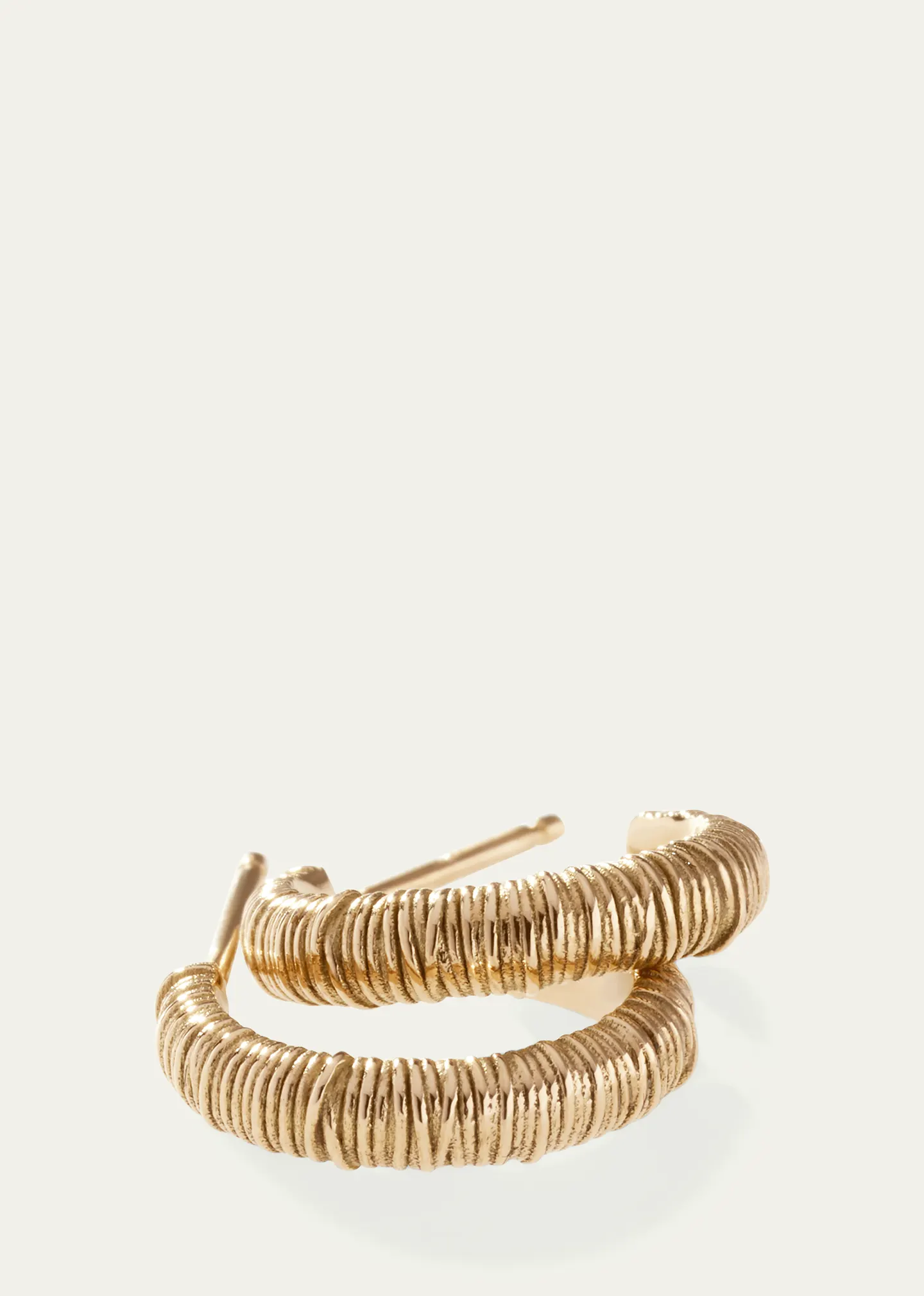 Filigree 18K Recycled Yellow Gold Small Hoop Earrings