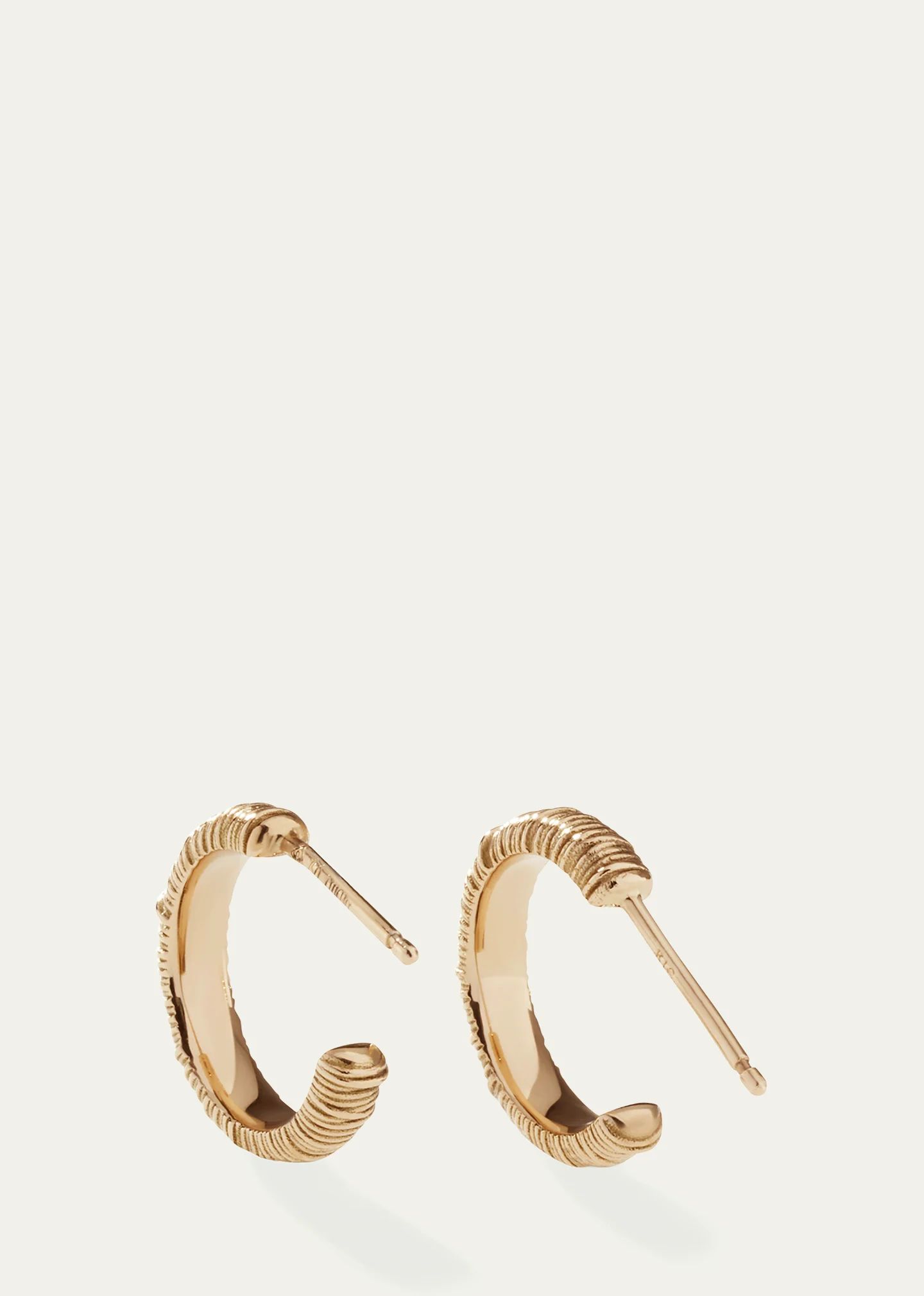 Filigree 18K Recycled Yellow Gold Small Hoop Earrings