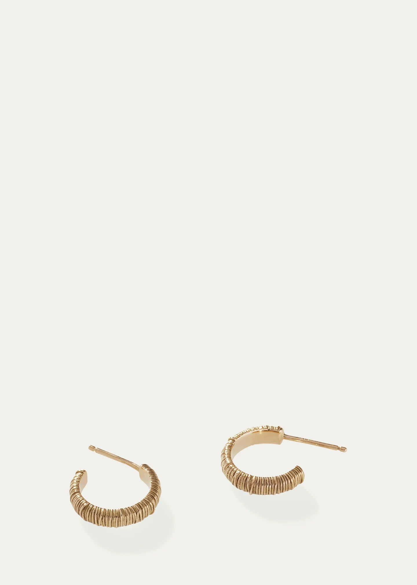 Filigree 18K Recycled Yellow Gold Small Hoop Earrings