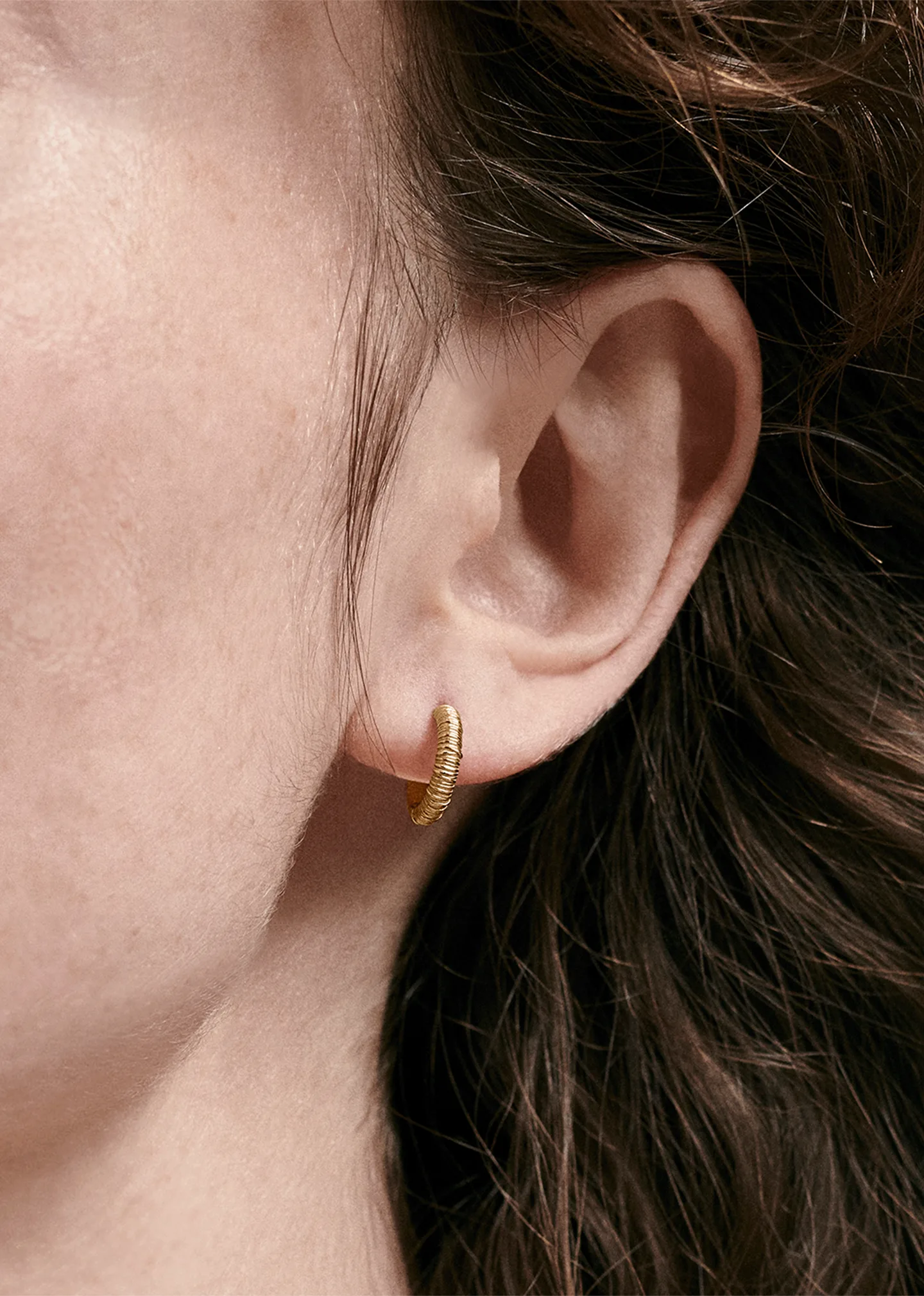 Filigree 18K Recycled Yellow Gold Small Hoop Earrings