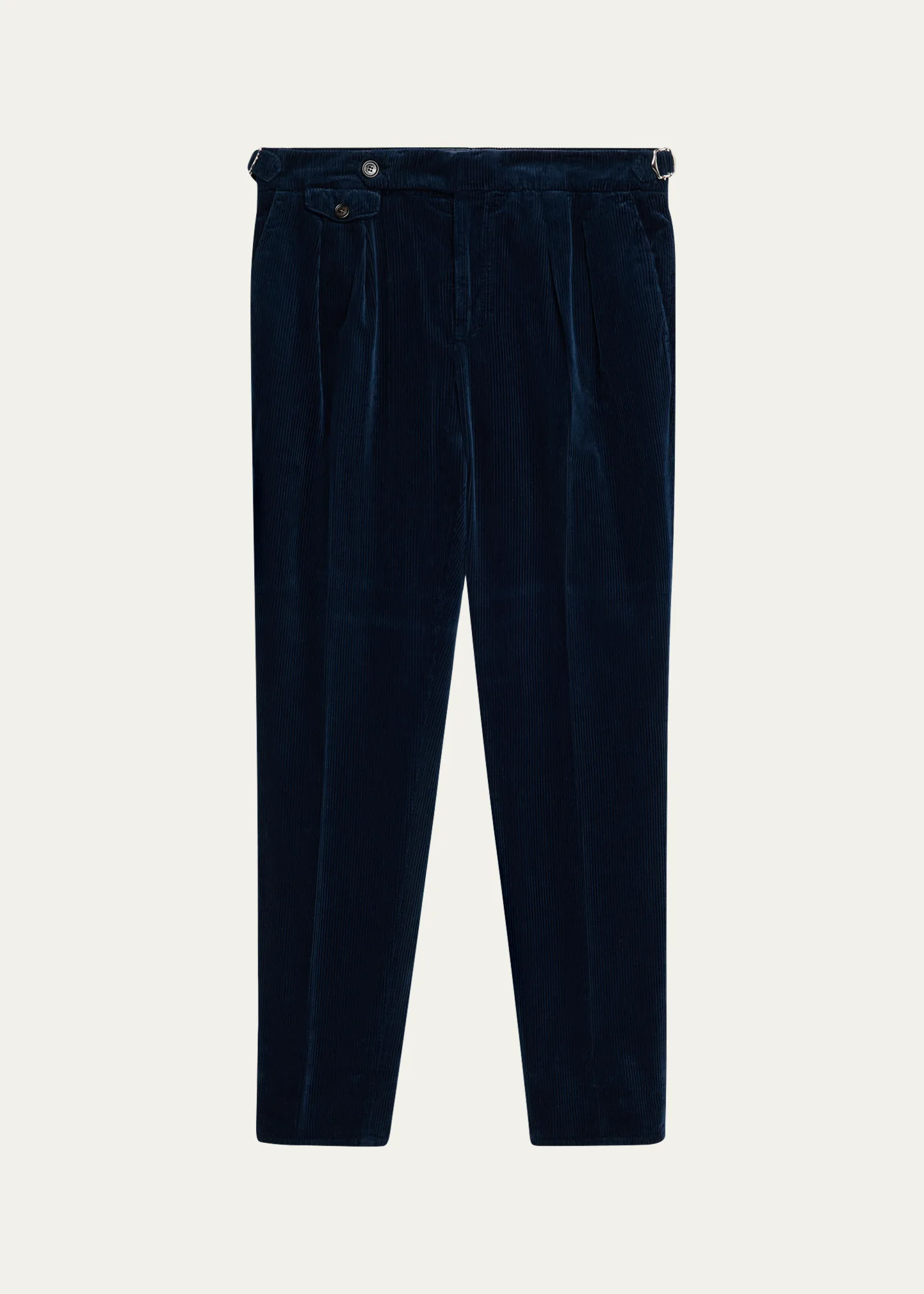Men's Cotton Corduroy Waist-Tab Pleated Pants