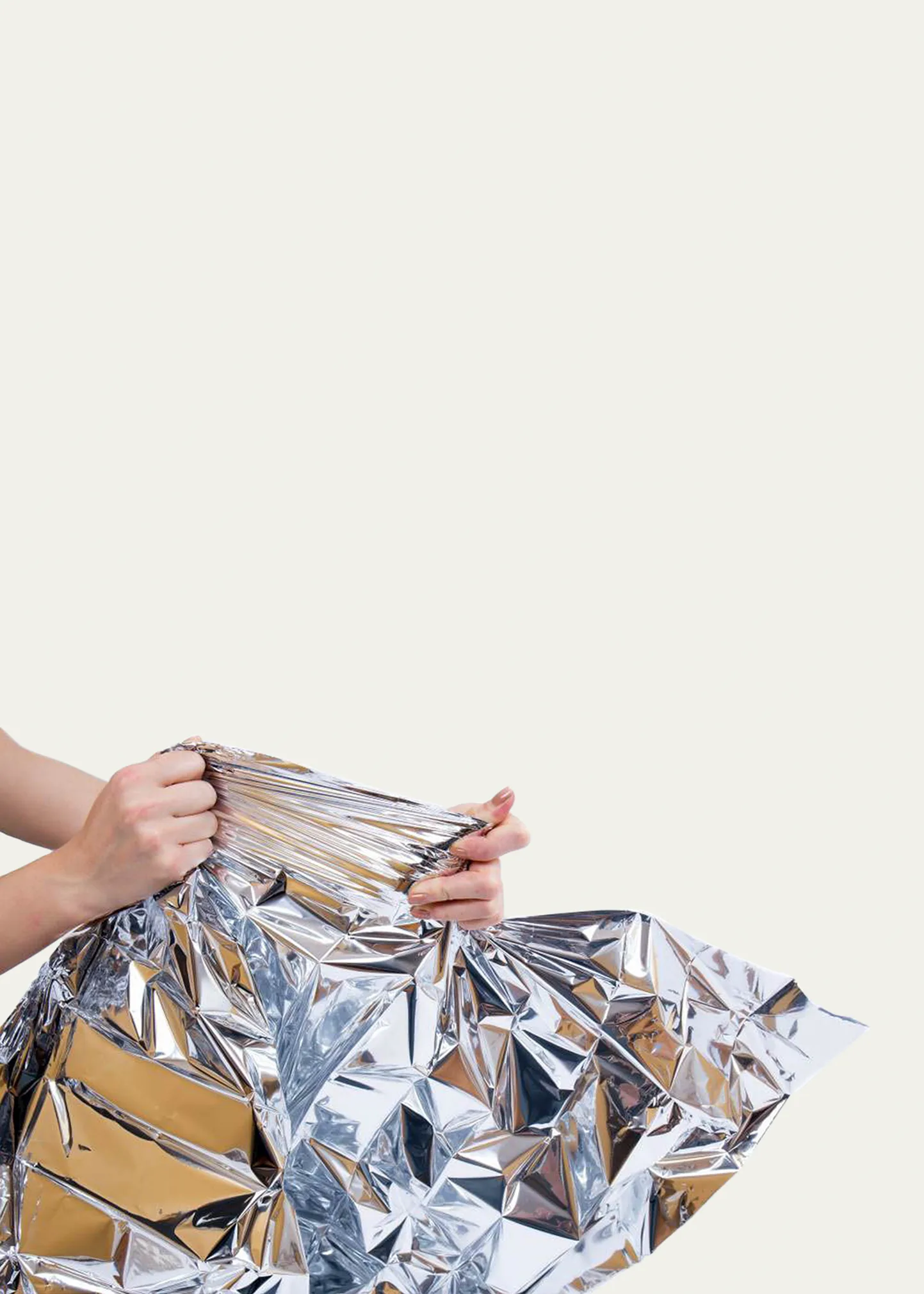 Heat Reflective Survival Mylar Thermal Space Blanket, Set of 100